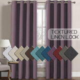 Linen Room Darkening Light Blocking Thermal Insulated Heavy Weight Textured Rich Burlap Curtain 1 Panel - Anna's Linens Store