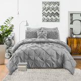 Pinch Pleat Luxury Silk 3 pcs Duvet Cover Set - Anna's Linens Store