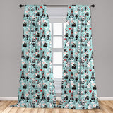 Leopard Print Window Curtains Leopard Texture Illustration Exotic Fauna Inspired Pattern Lightweight Decorative Panels Set of 2 with Rod Pocket 56" x 95" - Anna's Linens Store