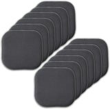 Pack of 4. Memory Foam Chair Cushion Honeycomb Pattern Slip Non Skid Rubber Back Softness Rounded Square 16" x 16" Seat Cover