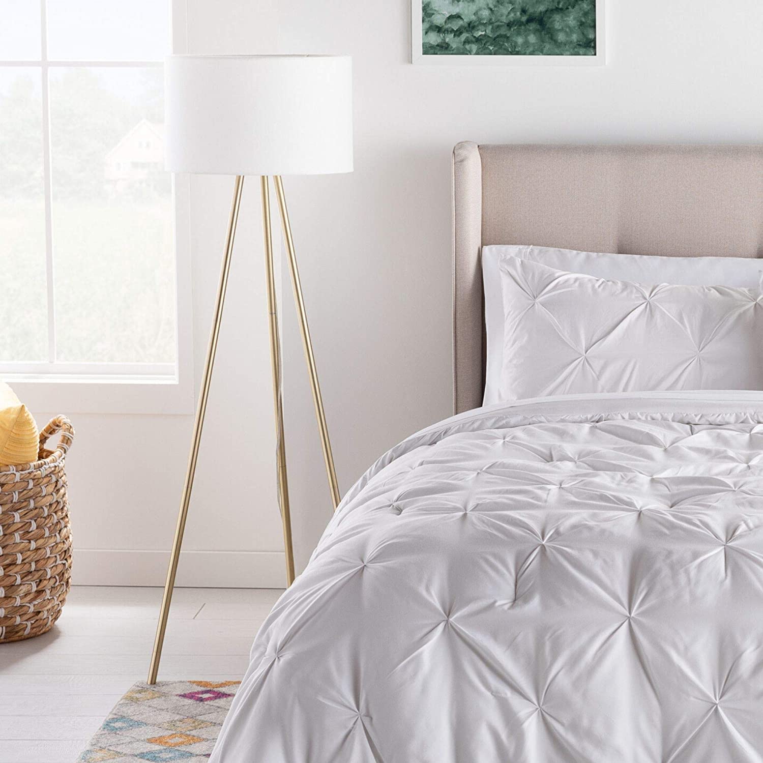 White Pinch Pleat