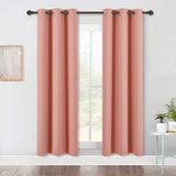 Set of 2 Blackout Window Curtains and Drapes for Kitchen Window Treatment Thermal Insulated Solid Grommet Blackout Drapery Panels