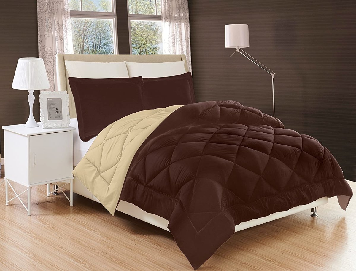 All Season 3 pcs Comforter Set Medium Weight Super Soft Down Alternative Reversible - Anna's Linens