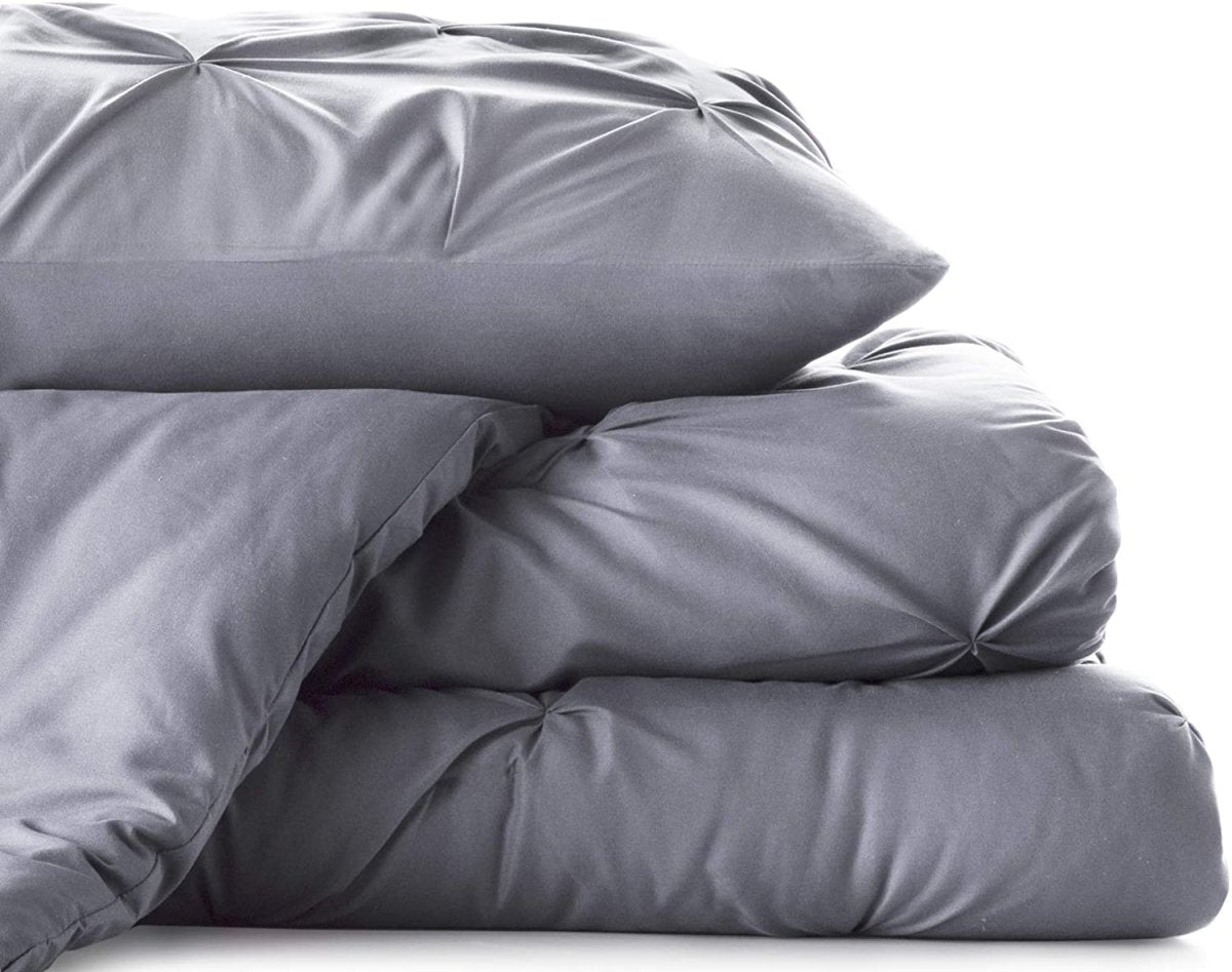 All - Season Quilted Comforter - Corner Duvet Tabs - Hypoallergenic - Plush Microfiber Fill - Anna's Linens