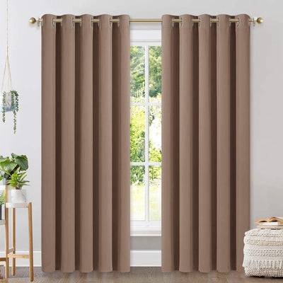 Set of 2 Blackout Window Curtain Treatment Thermal Insulated Drapery Panels - Anna's Linens Store
