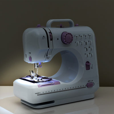 Mini 12 Stitches Sewing Machine Household Multifunction Double Thread And Speed Free Arm Crafting Mending Machine LED - Anna's Linens Store