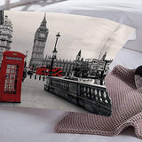 Duvet Cover Set Soft London Themed Comforter Cover Set 3 Pieces - Anna's Linens Store