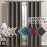 Linen Room Darkening Light Blocking Thermal Insulated Heavy Weight Textured Rich Burlap Curtain 1 Panel - Anna's Linens Store