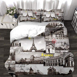 Duvet Cover Set Soft London Themed Comforter Cover Set 3 Pieces - Anna's Linens Store