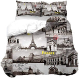 Duvet Cover Set Soft London Themed Comforter Cover Set 3 Pieces - Anna's Linens Store