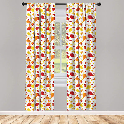Leopard Texture Illustration Exotic Fauna Inspired Pattern Lightweight Decorative Panels Window Curtains Set of 2 Rod Pocket - Anna's Linens Store