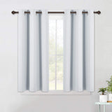 Set of 2 Blackout Window Curtains and Drapes for Kitchen Window Treatment Thermal Insulated Solid Grommet Blackout Drapery Panels