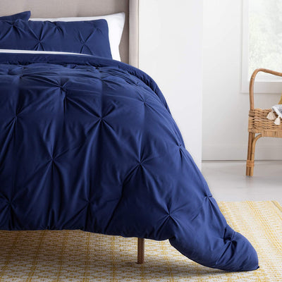 Navy Pinch Pleat