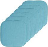 Pack of 4. Memory Foam Chair Cushion Honeycomb Pattern Slip Non Skid Rubber Back Softness Rounded Square 16" x 16" Seat Cover