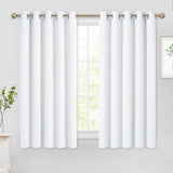 Set of 2 Blackout Window Curtains and Drapes for Kitchen Window Treatment Thermal Insulated Solid Grommet Blackout Drapery Panels