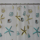 Shell Sea Star Bathroom Waterproof Shower Curtain 12 Hooks / 71" x 79" - Anna's Linens Store