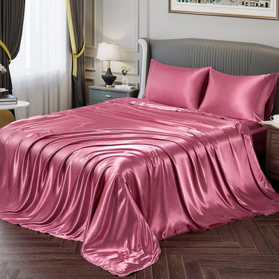 Satin Silky Soft 4 pcs Bed Sheets Set - Anna's Linens Store