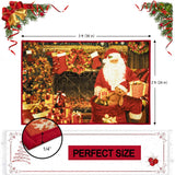 Christmas Runner Rug Santa Welcome Front Door Mat Indoor Outdoor Non Slip Doormat Xmas Holiday Decor Carpet for Living Room Bedroom Bath Kitchen Entrance - Anna's Linens Store