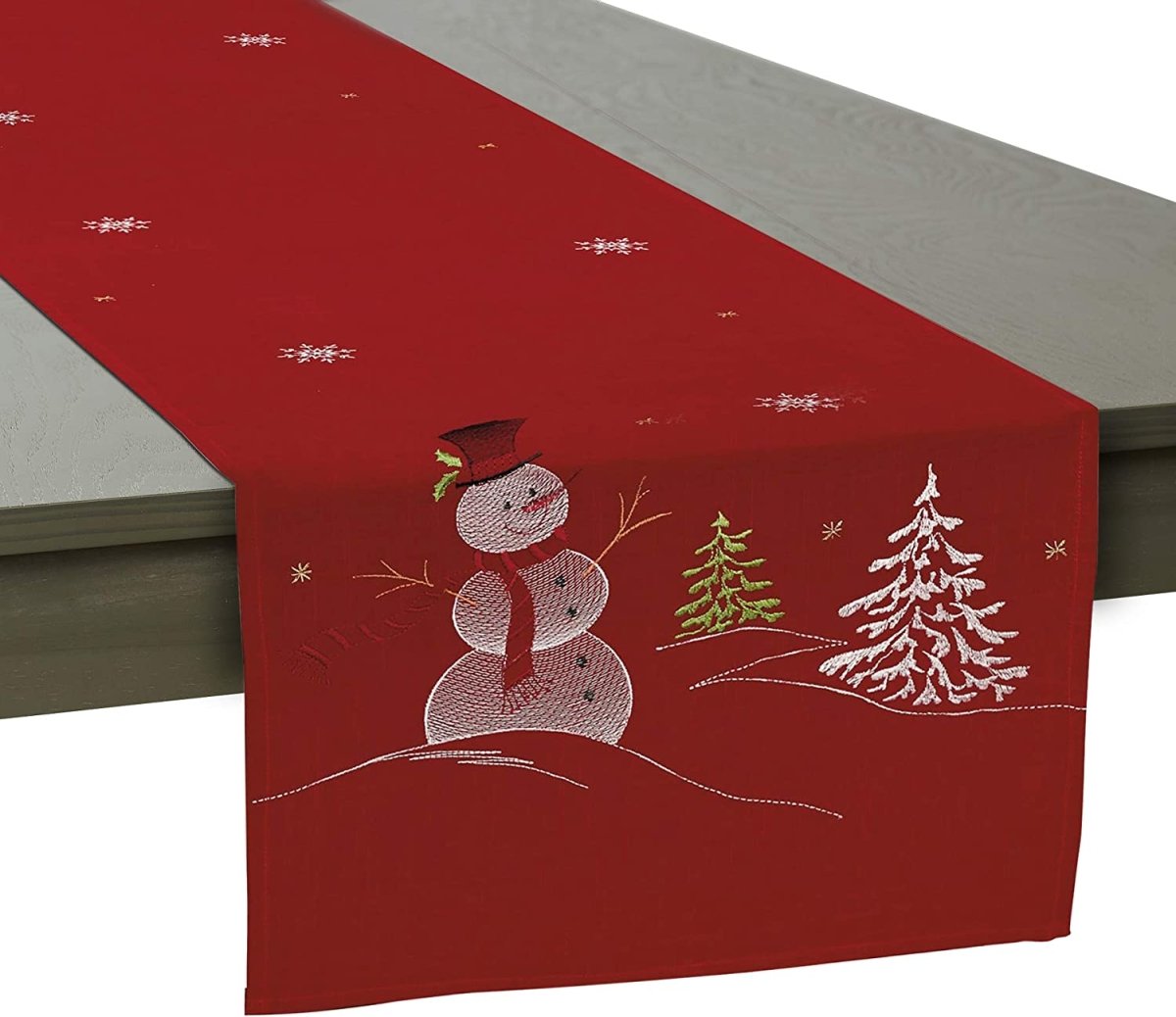 Christmas Holiday Embroidered Placemats 13x19" Set of 4 - Anna's Linens