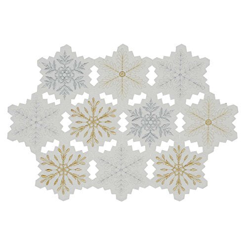 Christmas Holiday Embroidered Placemats 13x19" Set of 4 - Anna's Linens
