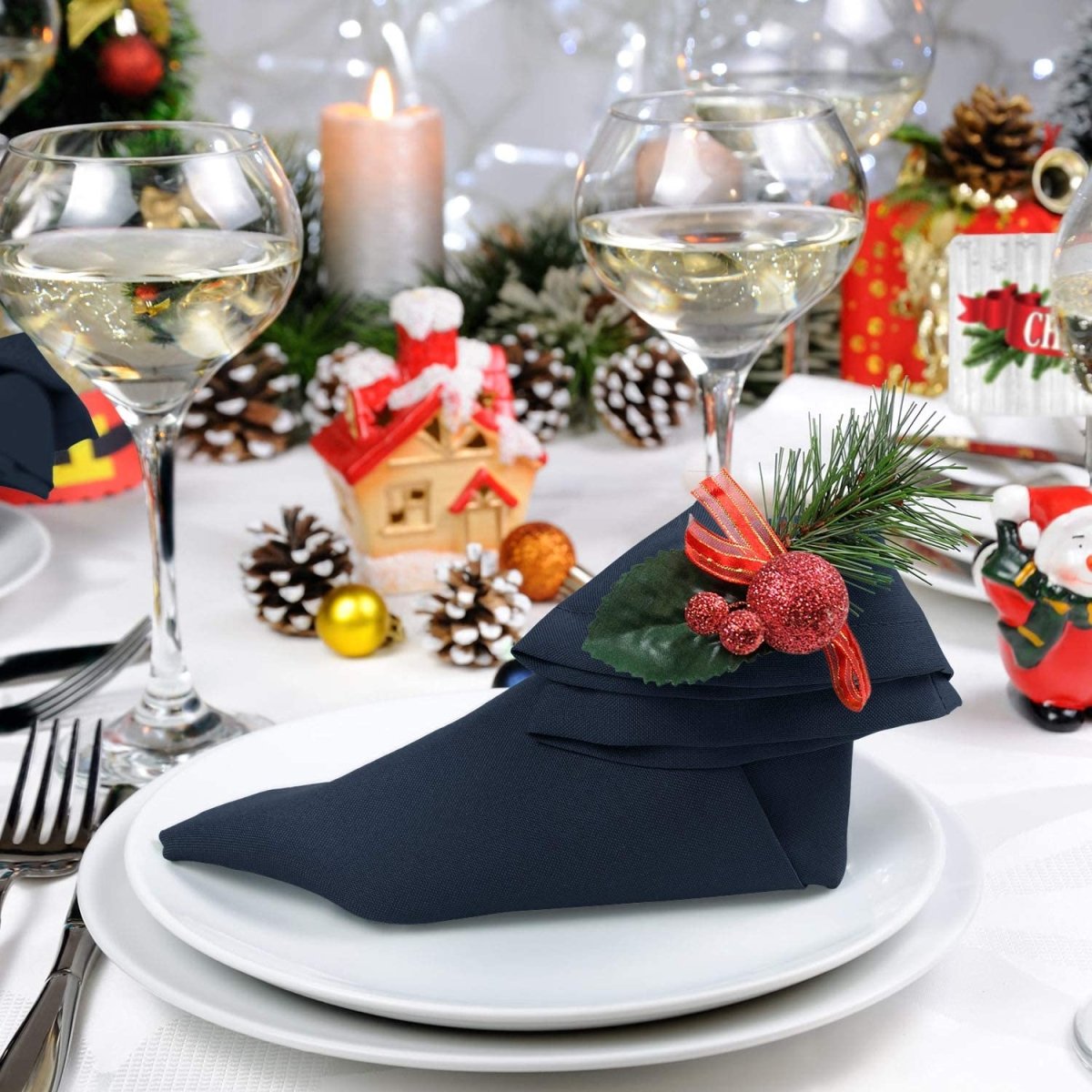 Cloth Napkins Table Napkins Soft Washable and Reusable Set 12 Pcs - Anna's Linens