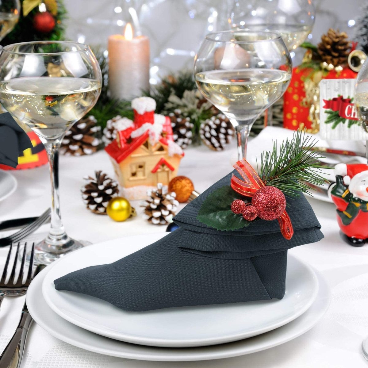 Cloth Napkins Table Napkins Soft Washable and Reusable Set 12 Pcs - Anna's Linens