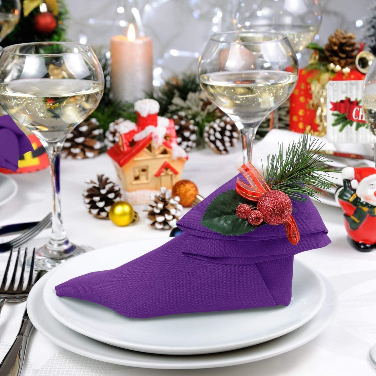 Cloth Napkins Table Napkins Soft Washable and Reusable Set 12 Pcs - Anna's Linens