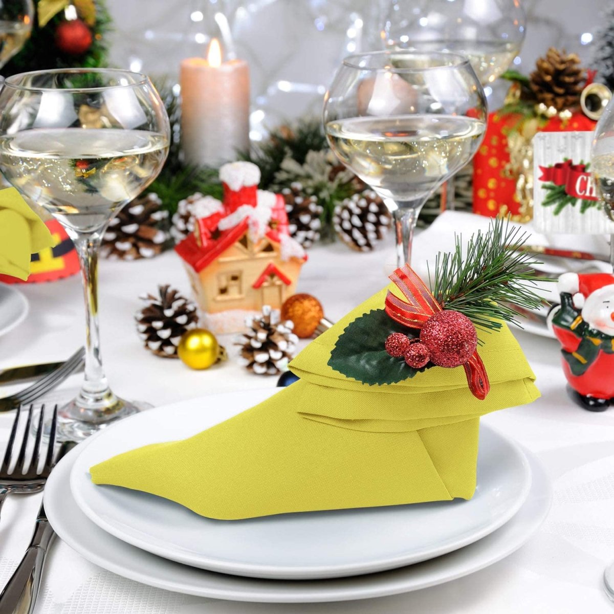 Cloth Napkins Table Napkins Soft Washable and Reusable Set 12 Pcs - Anna's Linens