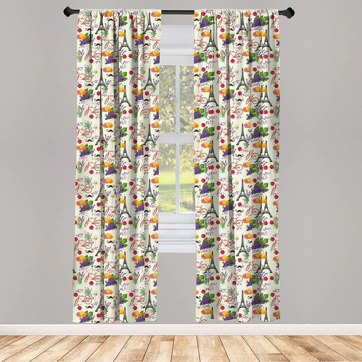 Leopard Print Window Curtains Leopard Texture Illustration Exotic Fauna Inspired Pattern Lightweight Decorative Panels Set of 2 with Rod Pocket 56" x 95" - Anna's Linens Store
