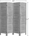 4 Panel 5.6 Ft Tall Wood Room Divider Partition Wall - Anna's Linens Store