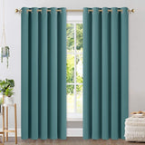 Set of 2 Blackout Window Curtain Treatment Thermal Insulated Grommet Blackout Drapery Panels