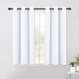 Set of 2 Blackout Window Curtains and Drapes for Kitchen Window Treatment Thermal Insulated Solid Grommet Blackout Drapery Panels