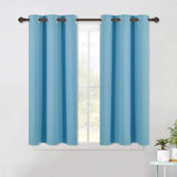 Set of 2 Blackout Window Curtains and Drapes for Kitchen Window Treatment Thermal Insulated Solid Grommet Blackout Drapery Panels