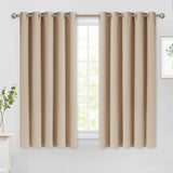 Set of 2 Blackout Window Curtain Treatment Thermal Insulated Grommet Blackout Drapery Panels