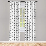 Leopard Print Window Curtains Leopard Texture Illustration Exotic Fauna Inspired Pattern Lightweight Decorative Panels Set of 2 with Rod Pocket 56" x 95" - Anna's Linens Store