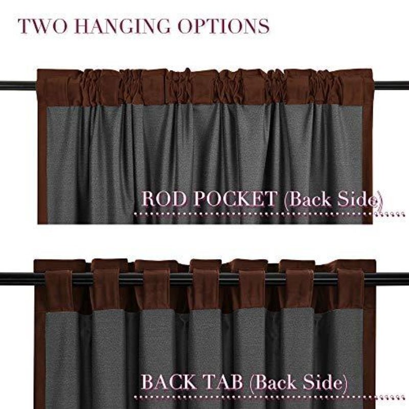 Darkening Velvet Thermal Insulated Rod Pocket Back Tab Window Curtains 2 Panels - Anna's Linens