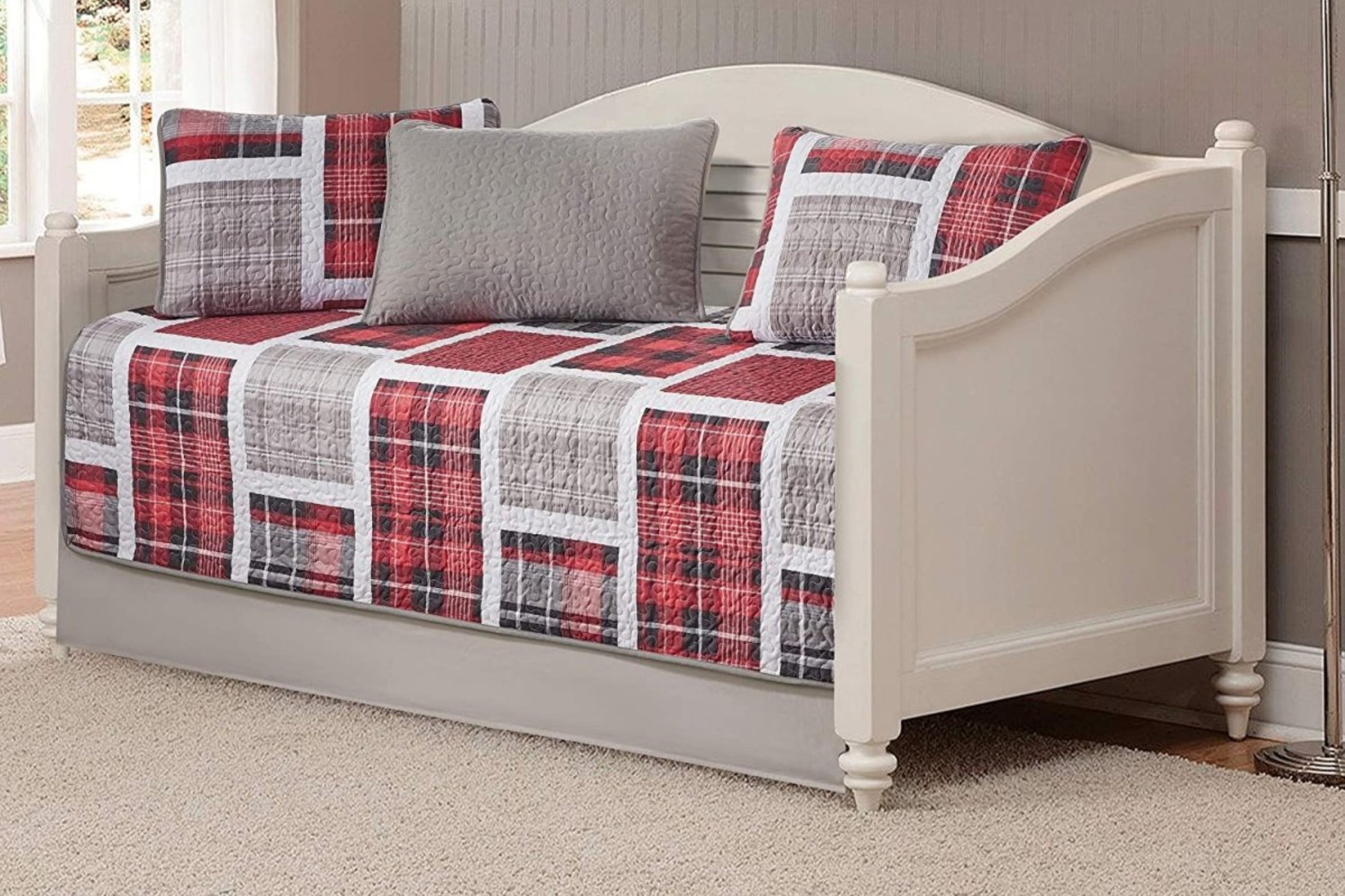 Day Bed Cover Modern Reversible 5 Pcs Set - Anna's Linens