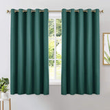 Set of 2 Blackout Window Curtains and Drapes for Kitchen Window Treatment Thermal Insulated Solid Grommet Blackout Drapery Panels