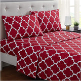 Quatrefoil Burgundy Red