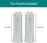 Christmas Faux Linen Sheer Curtains Light Filtering Grommet. Set of 2 Panels - Anna's Linens Store