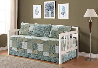 Beige Blue Floral
