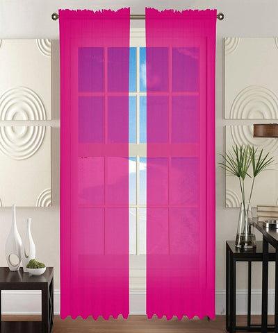Window Curtains 2-Piece Sheer Panel with 2 inch Rod Pocket - Anna's Linens Store