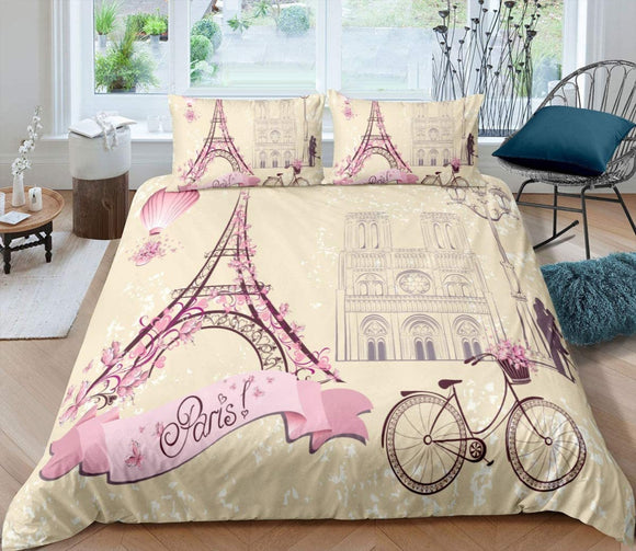 Duvet Cover Set Soft London Themed Comforter Cover Set 3 Pieces - Anna's Linens Store