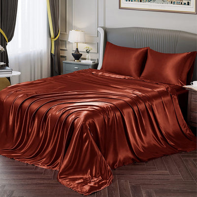 Satin Silky Soft 4 pcs Bed Sheets Set - Anna's Linens Store