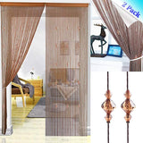 Crystal Beaded Curtain Tassel Curtain - Partition Door Curtain Beaded String Curtain Door Screen Panel Home Decor Divider Crystal Tassel Screen 90x200cm (2 Pack) - Anna's Linens Store