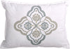 5 Piece Teal Aqua Printed Bed Cover Quilt Blanket Cotton Polyester Filled Embroidery Pillow Set - Anna's Linens Store