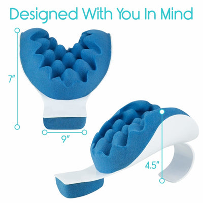 Pain Relief Pillow Neck And Shoulder Muscle Relaxer Traction Device for Cervical Spine Alignment Neck Support Travel Pillow / - Anna's Linens Store