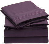 Ensemble de draps hypoallergéniques en microfibre brossée 4 pièces