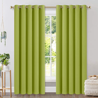 Set of 2 Blackout Window Curtain Treatment Thermal Insulated Drapery Panels - Anna's Linens Store