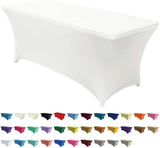 Spandex Tablecloths for 4 ft Table Fitted Stretch Table Cover Polyester Table Cover Topper - Anna's Linens Store